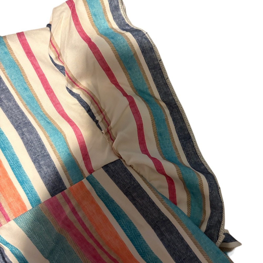 Colorful Striped Ruffle Sleeve Top - Picture 3 of 3
